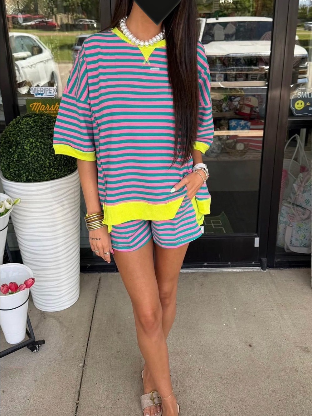 Two Piece striped set NWT